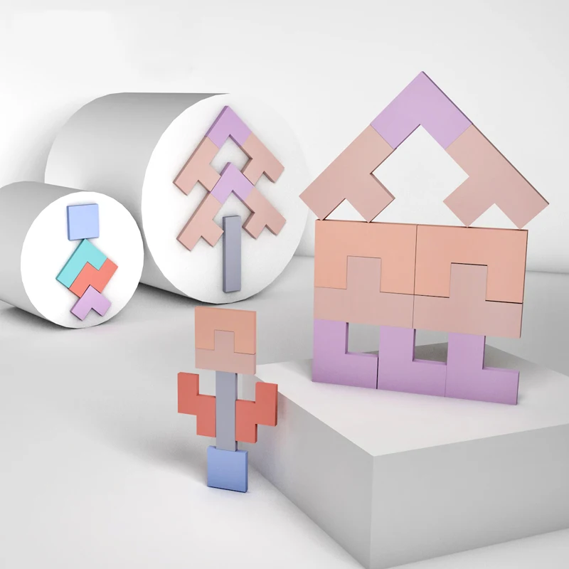 Деревянные Игрушки Tangram головоломка деревянная доска головоломка игрушки игра Дошкольное интеллектуальное развивающее игрушки для детей