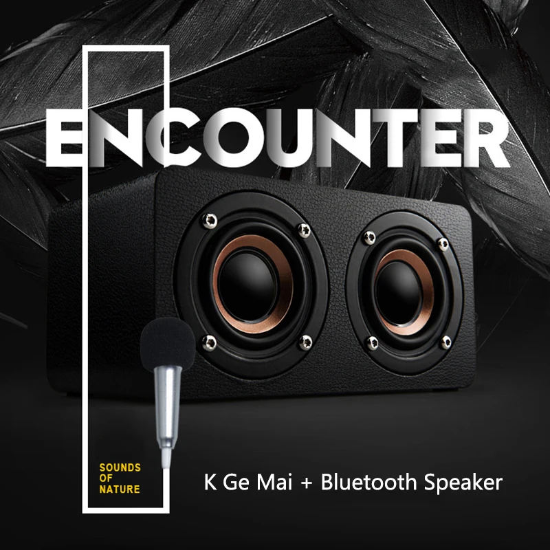 Деревянный беспроводной Bluetooth динамик Портативный HiFi двойной колонки шок бас Caixa