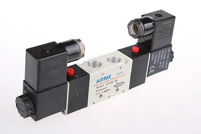 

4V220-08 AC 220V Solenoid Air Valve 5port 2position QC