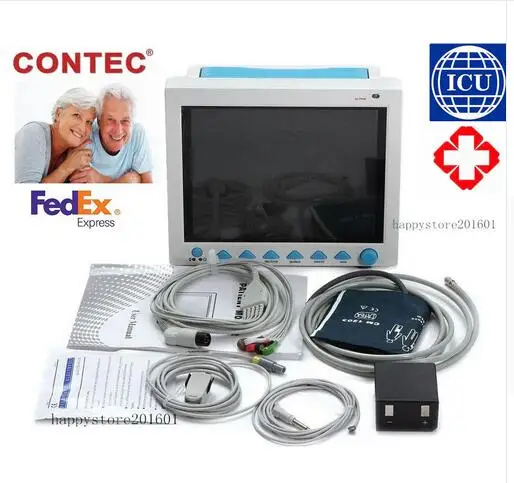 CE& FDA 12," ICU/CCU мультипараметрические жизненные знаки монитор пациента CONTEC CMS8000