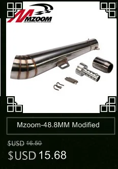 Mzoom Titanium Нержавеющая сталь 51 мм мотоциклетные слипоны GP выхлопной трубы Системы Глушители для автомобиля глушитель без наклейки