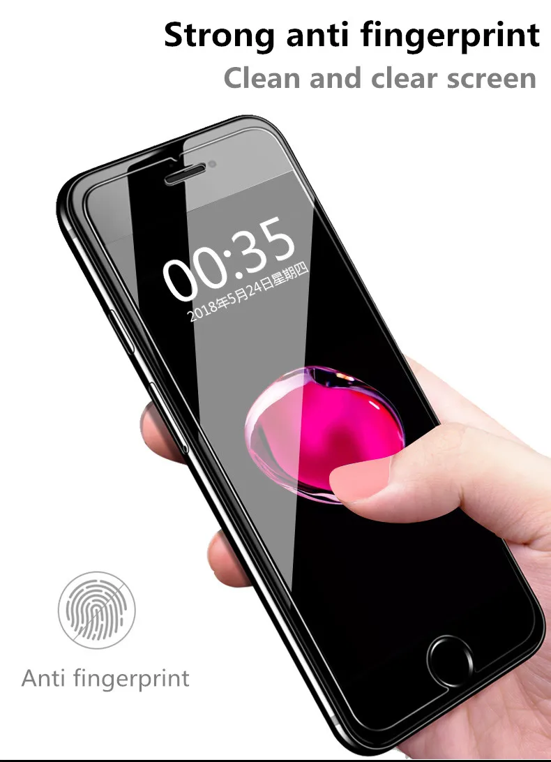 LOLEDE 2.5D 9H Tempered Glass For iPhone X 8 7 6S 6 Plus 5 5S 4S SE 10 Screen Protector Toughened Phone Cover Film | Мобильные