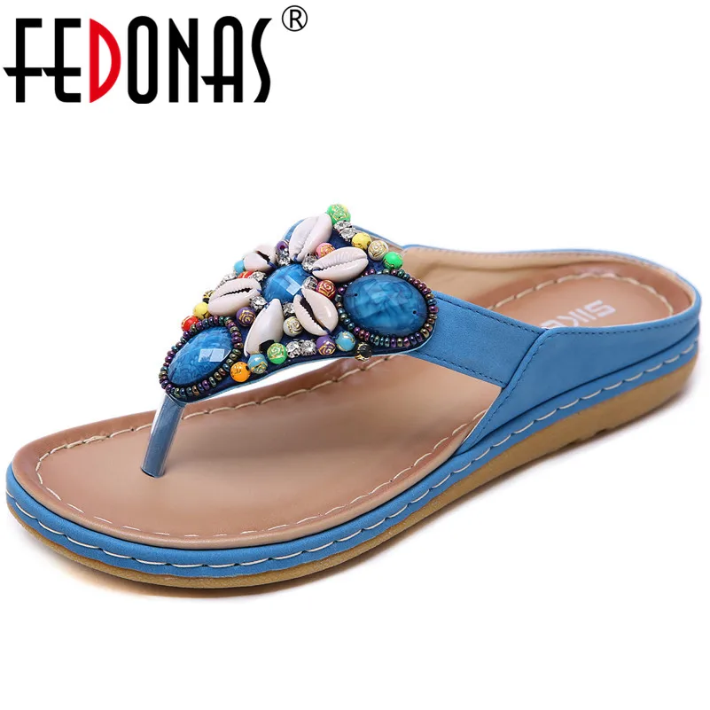 Женские Классические сандалии FEDONAS летние из искусственной кожи на каблуке со