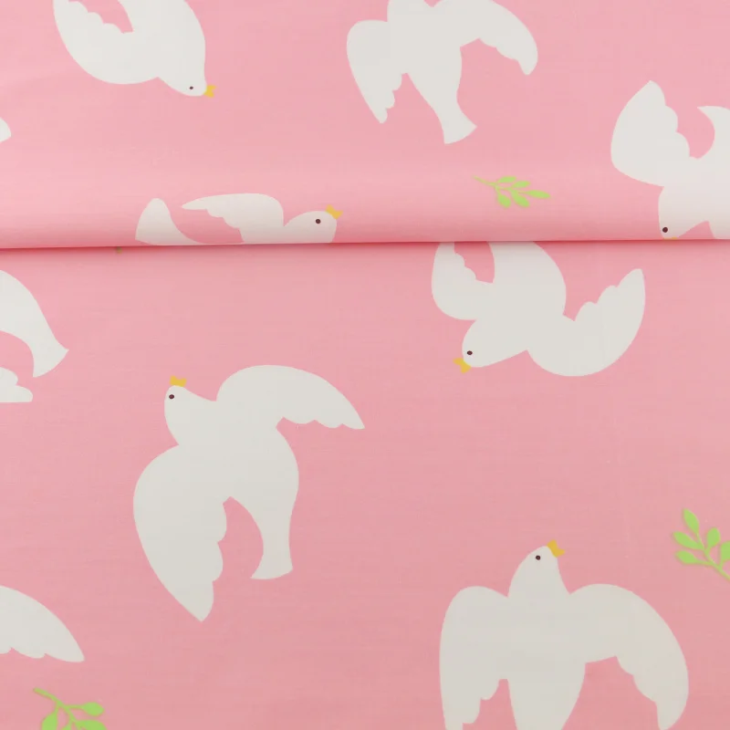 Белая ткань Tela для шитья книг домашний текстиль розовый хлопковый декор