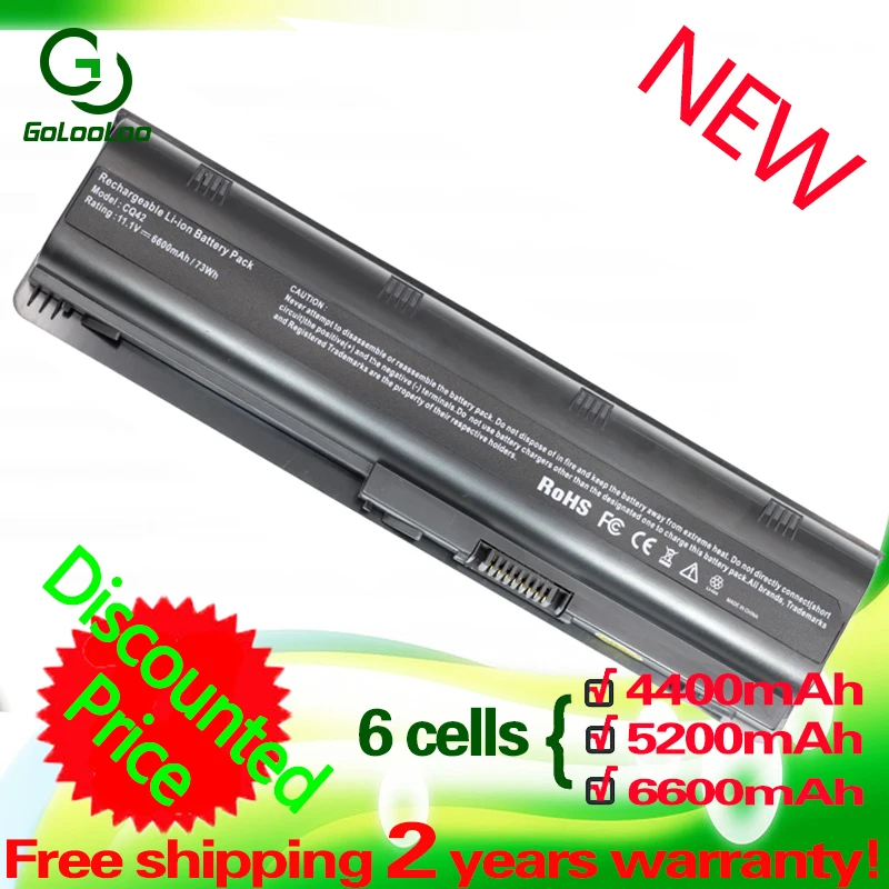 Golooloo 11,1 V батарея для Compaq MU06 G6 g62 G7 CQ70 HSTNN-YB0X MU09 NBP6A174B1 NBP6A175 HSTNN-YB0W WD548AA 593553-001 аккумулятор большой емкости