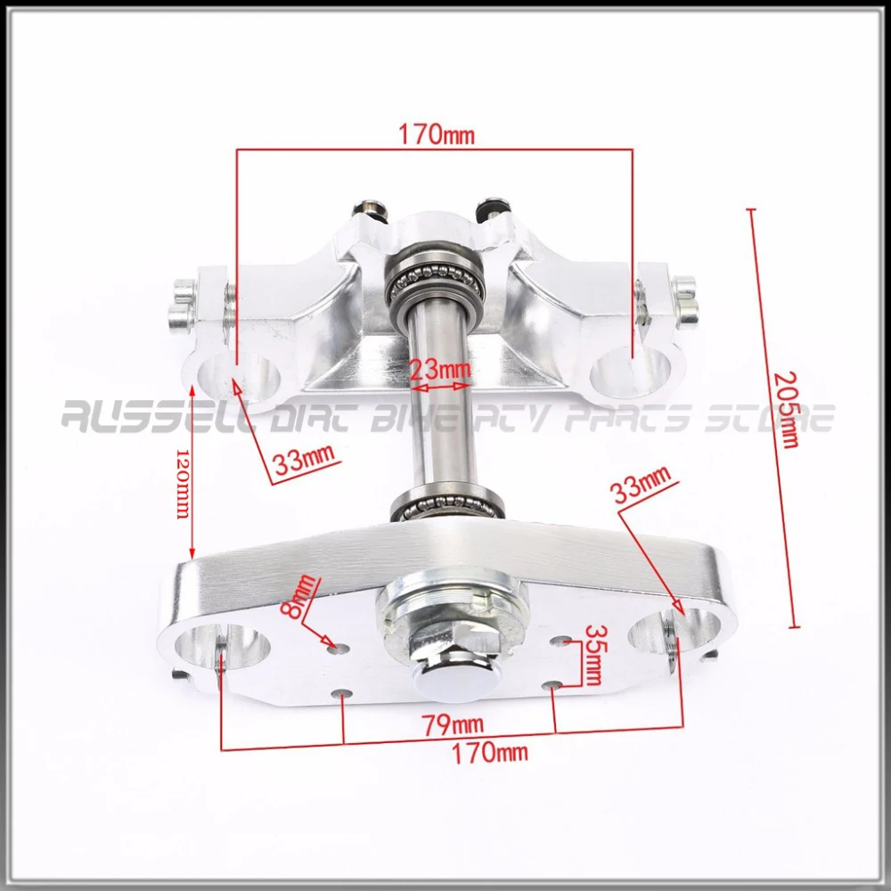 Передние вилки 33 мм амортизаторы подвеска и руль тройной зажим для деревьев