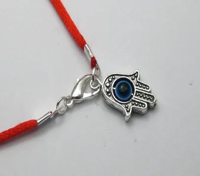 

Hot - 60Pcs Red Fatima Hand Eye Charms Good Luck Bracelets 20cm A001003