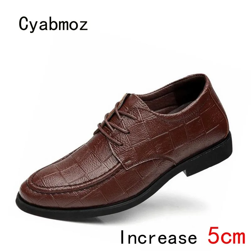 Cyabmoz/Мужская обувь визуально увеличивающая рост мужская деловая на скрытой