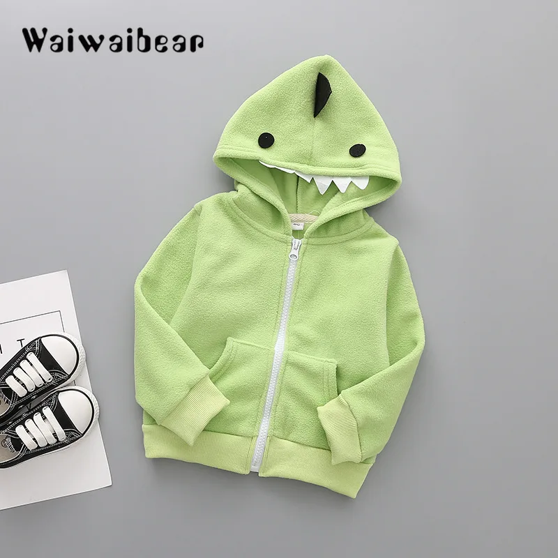 Новые осенние пальто для малышей куртка на молнии с капюшоном детская верхняя