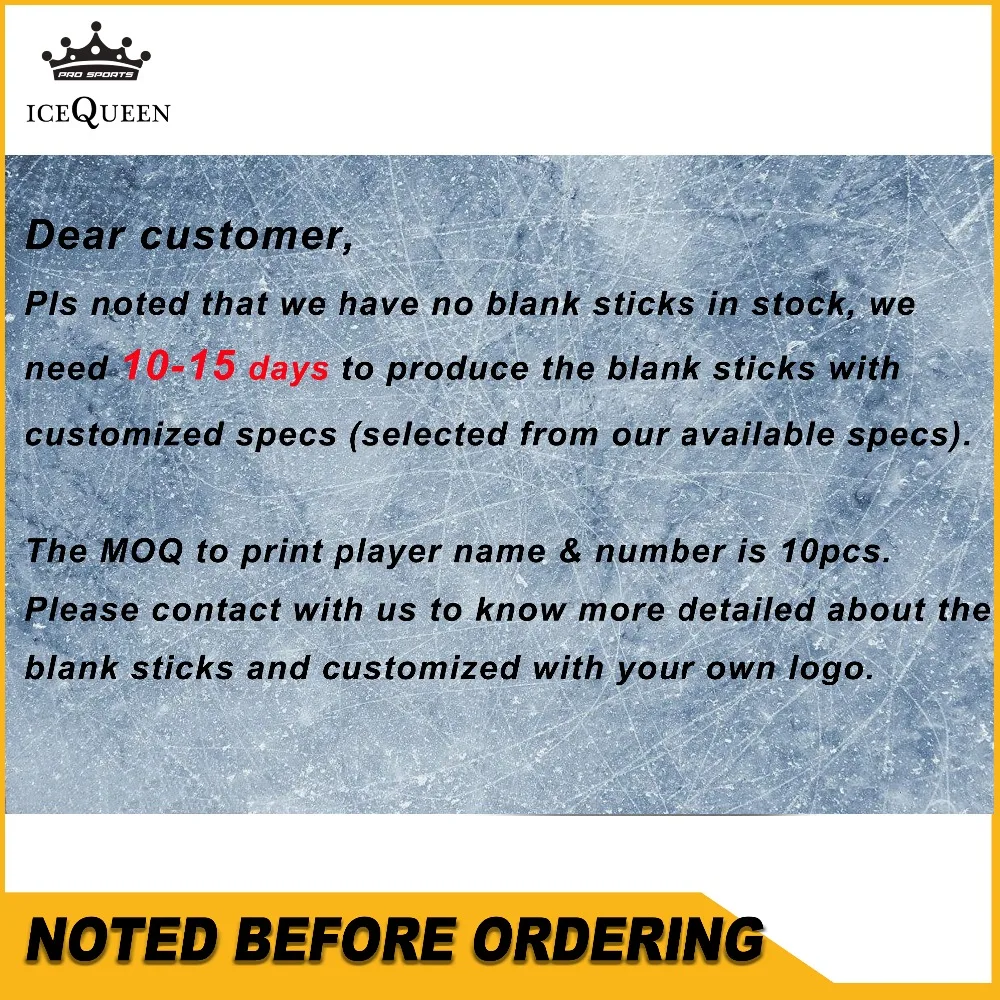 [Custom stick] Пустая хоккейная палка с настраиваемым углеродное переплетение 3k 12k 18k SR INT JR YTH
