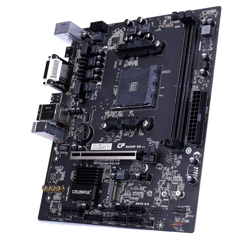 Цветная материнская плата AM4 DDR4 VGA DVI HDMI B450|Материнские платы| |