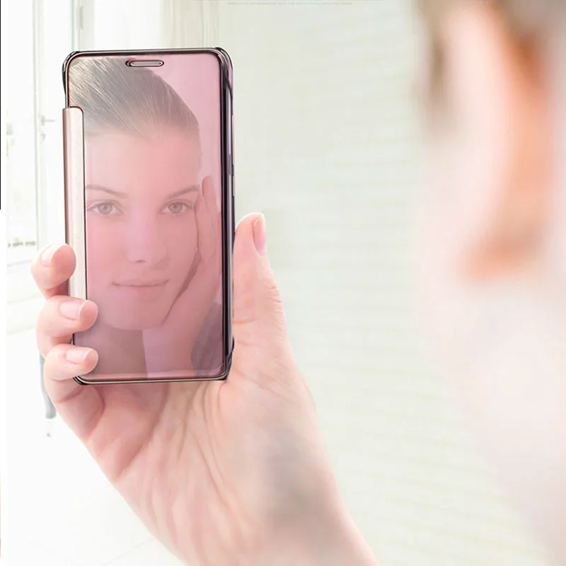 Прозрачный зеркальный умный флип-чехол для телефона samsung Galaxy J2 J5 J7 Prime, чехол для Galaxy A3 A5 A7 из искусственной кожи