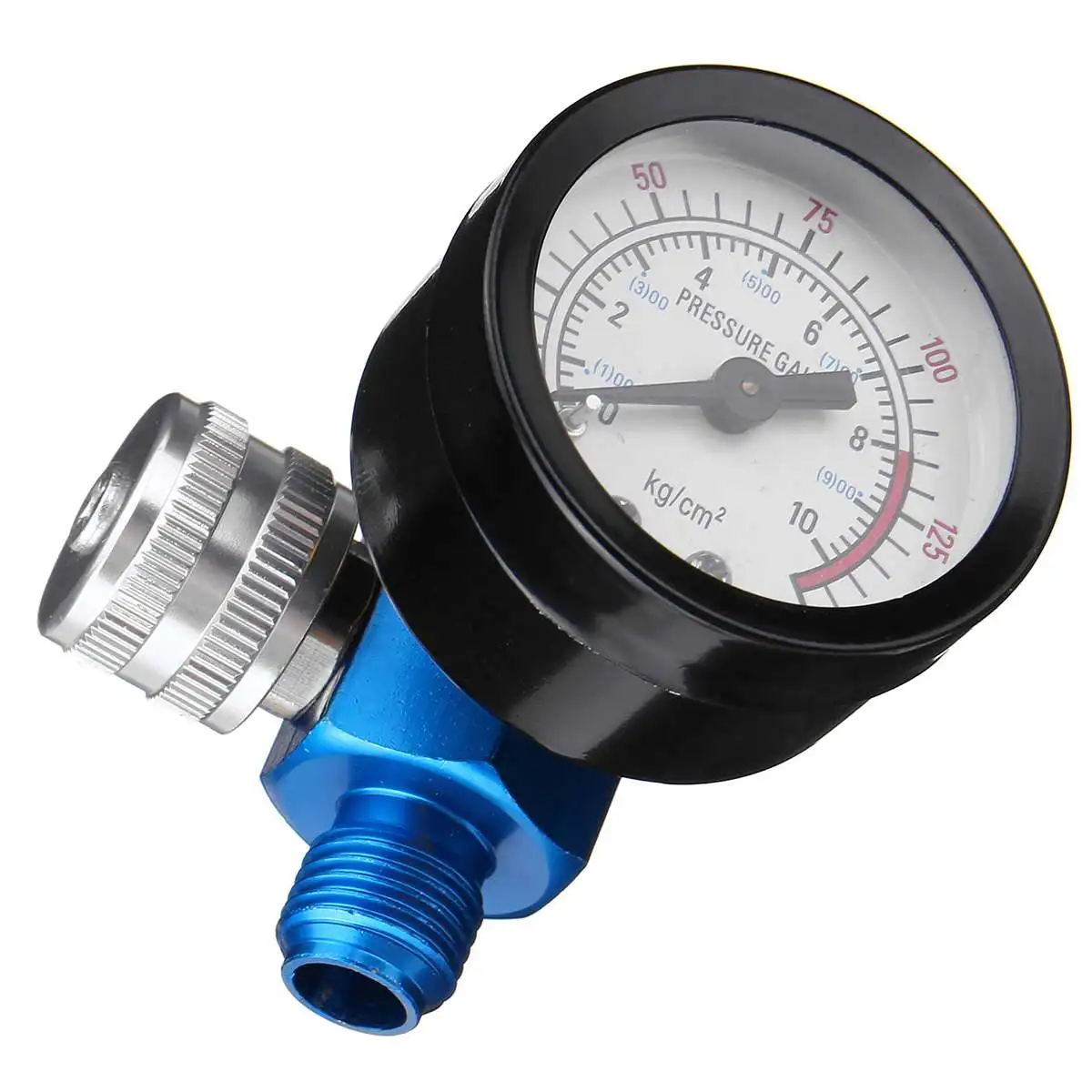 1/4" Air Pressure Regulator Air Control Spray Paint G un Tail Pressure Gauge Compressor Relief Regulator Regulating Valve