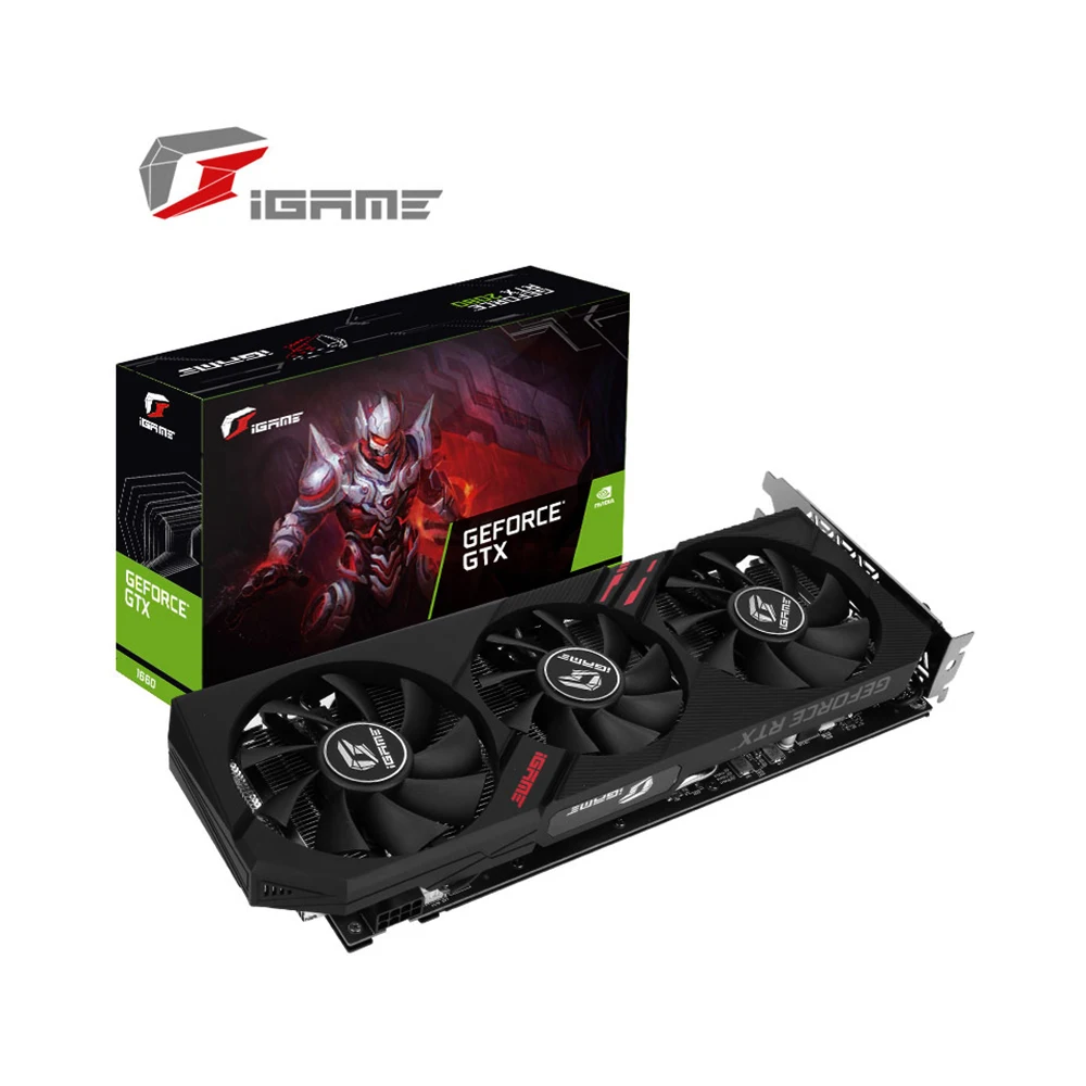 Красочная видеокарта IGame GeForce GTX 1660Ti Ultra видеокарта 6 ГБ игровая GDDR6 192bit видеокарта placa de Video для PCI-EX16 3,0