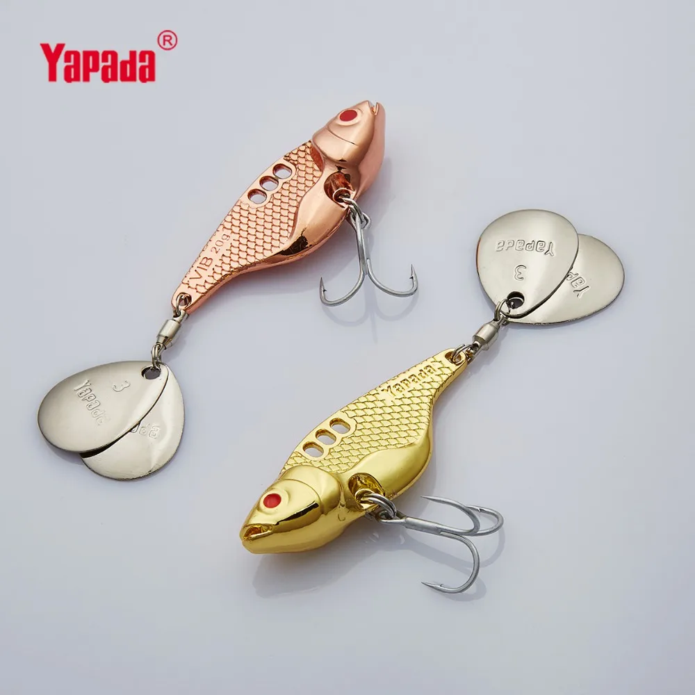 YAPADA VIB 302 большой живот 10 г/15 г/20 г/25 г тройной крючок + вращающиеся пайетки 43 мм/49