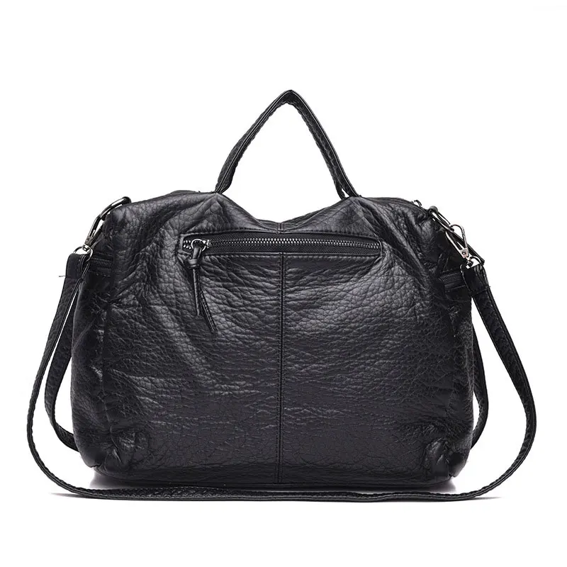 High Capacity Washed Leather Crossbody Bags For Women 2020 Luxury Quality Handbags Female Designer Briefcase Travel Bag | Багаж и сумки