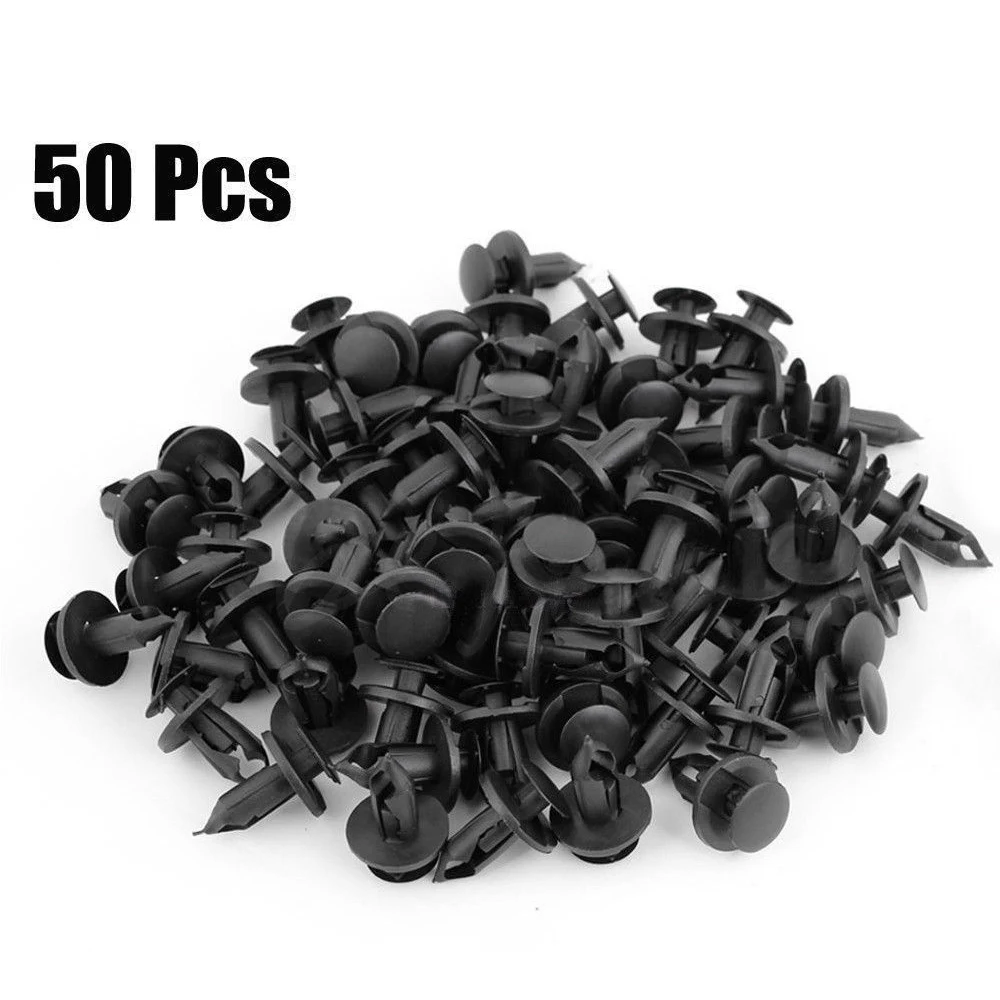 

50Pcs 8mm For All Cars Plastic Rivets Fasteners Door Fender Bumper Cover Push Pin Clips Clip Universal Car Accessories Clips