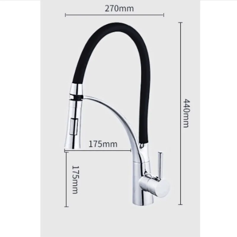 

Free Shipping Black Oil Brush Mixer Faucet for Kitchen Single Handle Pull Down Sink Faucet Deck Mounted Crane for Sink.