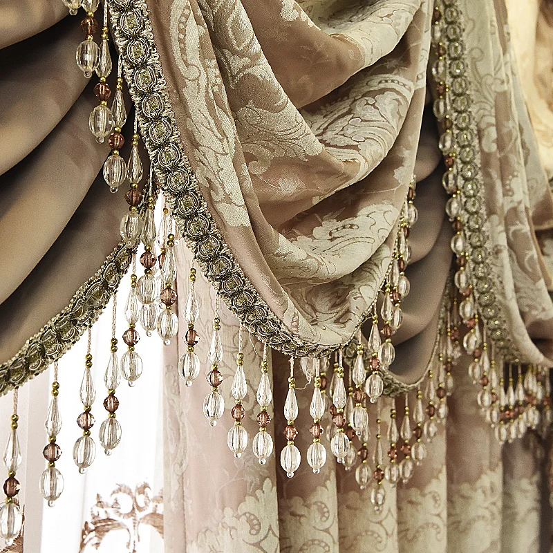 Роскошные шторы в европейском стиле золотого и Королевского цвета для спальни