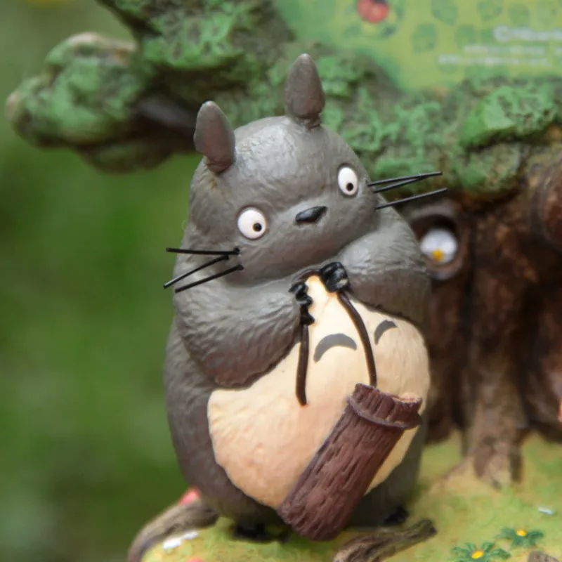 Hayao Miyazaki Мой сосед Тоторо с деревом ПВХ фигурка Kawaii Мини Игрушка Кукла Коллекция