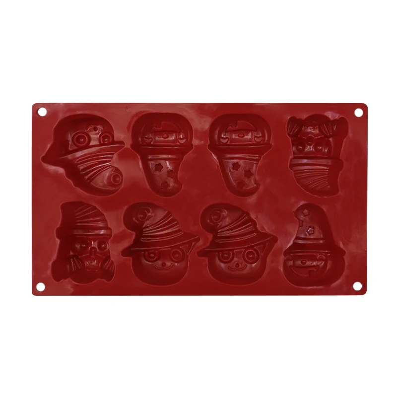 8 отверстий Хэллоуин поставка Мультфильм Маска Клоун в форме 3D DIY выпечки