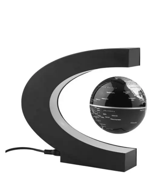 LED Tellurion магнитная левитация глобус Карта мира C Форма плавающий