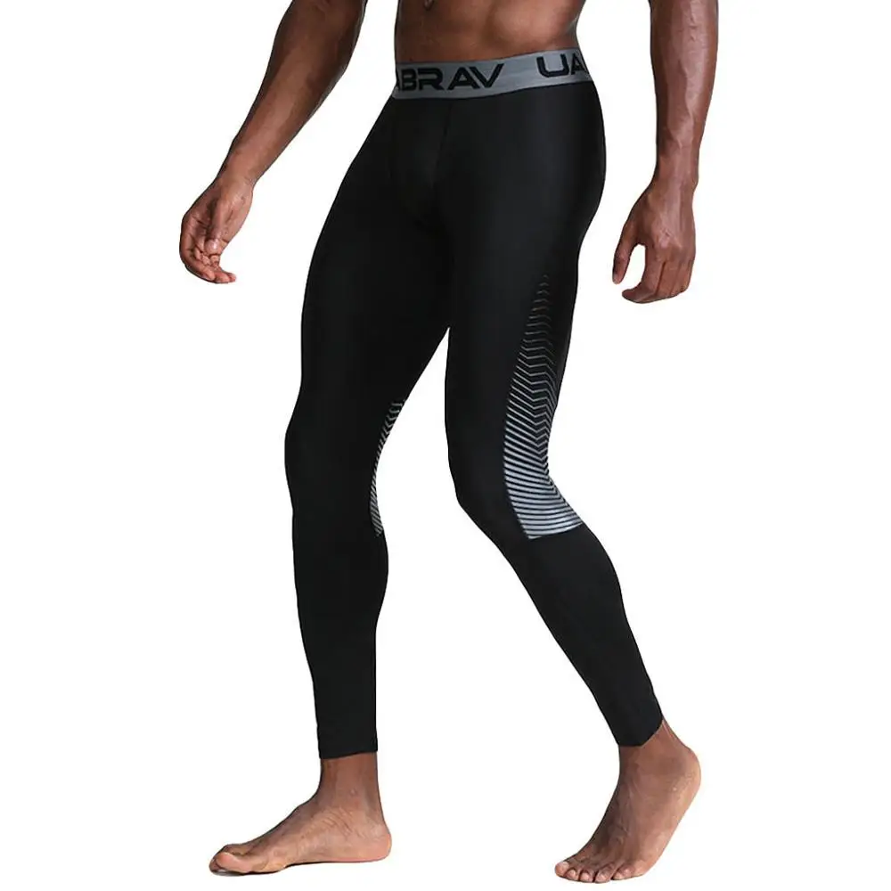 Мужские повседневные Фитнес впитывающие пот быстросохнущие леггинсы эластичные