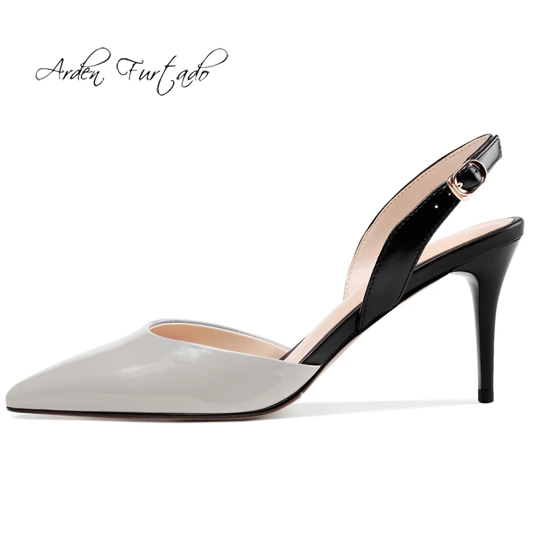 Модная Летняя женская обувь с острым носком на шпильках телесного цвета офисные