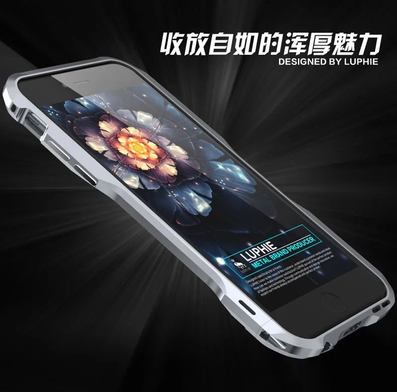 Luphie чехол для iPhone X 6 s 8 7 противоударный Броня металлический бампер неправильной