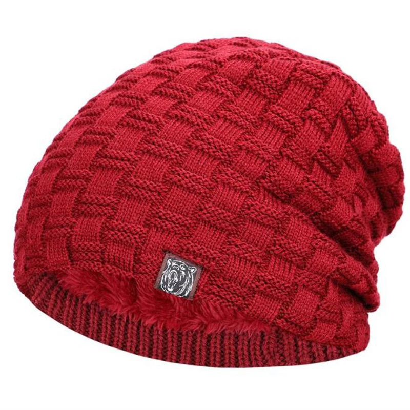 Однотонная черная зимняя теплая шерстяная вязаная шапка наушники для женщин и