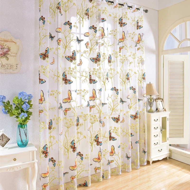 Sinogem абсолютно новые Шторы &quotБабочки&quot тюль занавески на окна для гостиной