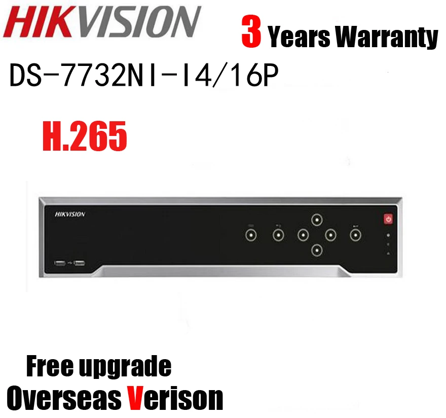 Hikvision DS-7732NI-I4/16P 12MP H.265 16 POE 16CH 4K NVR with 4 SATA Interfaces Network Video Recorder | Безопасность и защита