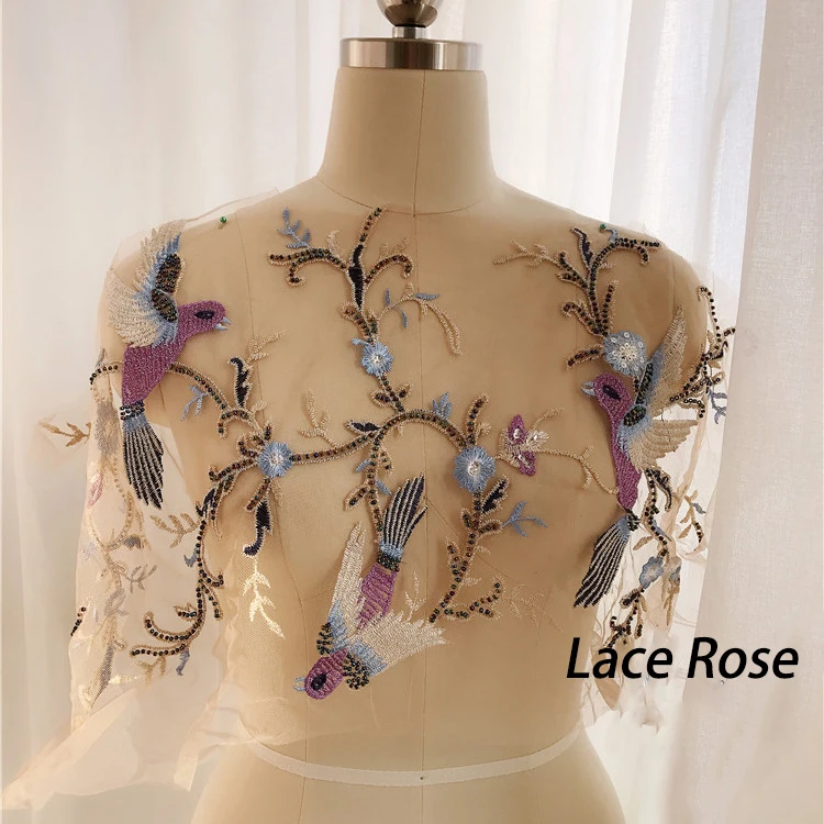 1 шт. Цветочная марля для вышивания бусин патч свадебного/вечернего платья