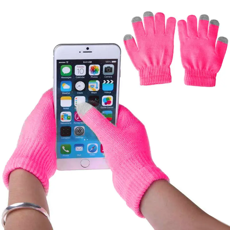 

Newly 1 Pair Unisex Winter Warm Capacitive Knit Gloves Hand Warmer For Touches Screen Smart Phone DO99