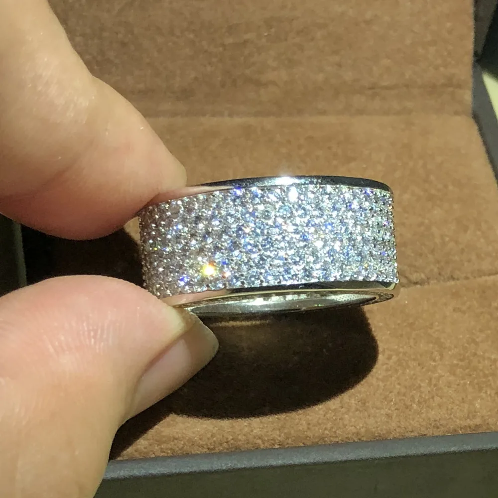 Роскошное ювелирное изделие модель S925 и 320 блестящее кольцо на палец шесть рядов