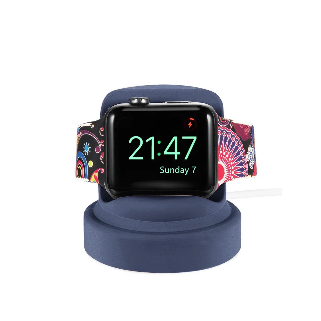 Силиконовая подставка для зарядного устройства док станция Apple watch 1/2/3/4 42 мм 38 USB