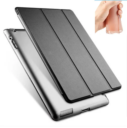 full protective thin flip slim magnetic silicone TPU soft PU leather case smart cover for apple ipad mini 1 2 3 case cover