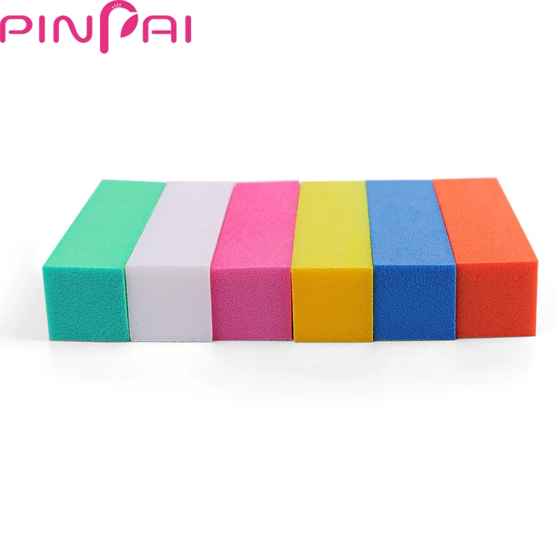 PinPai случайный 3 шт брусок для ногтей УФ гель лак пилочка для ногтей буферный блок лак Маникюр Педикюр шлифовальный дизайн ногтей Полировка Инструмент