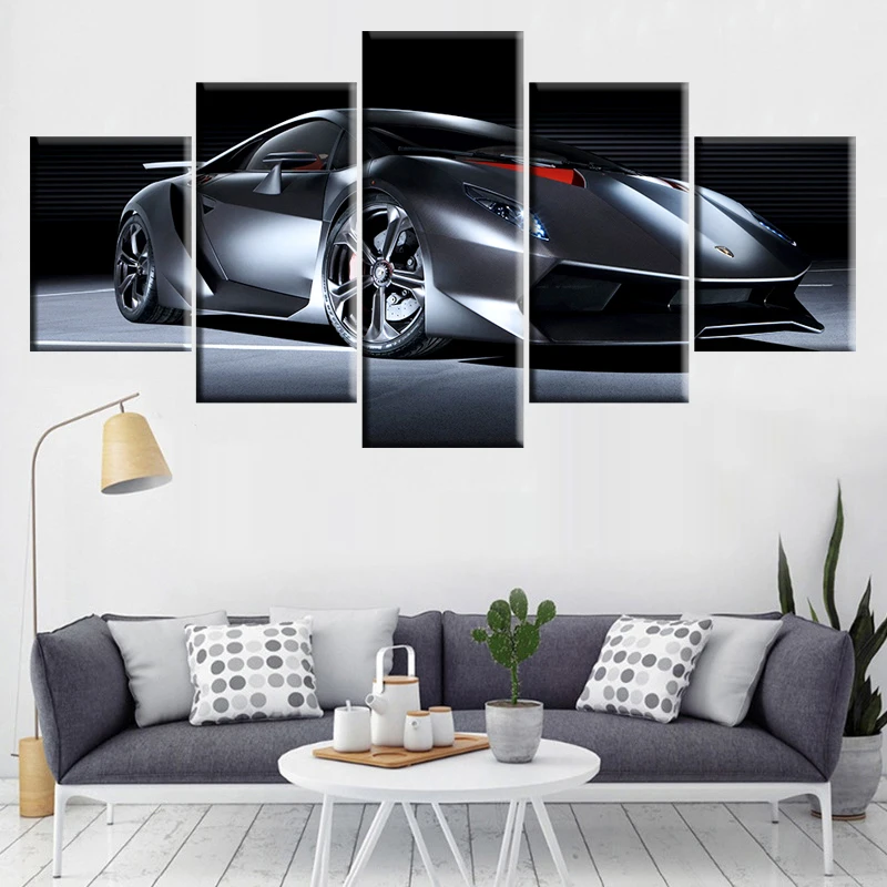 Картины на холсте спортивный автомобиль Lamborghini настенный художественный каркас