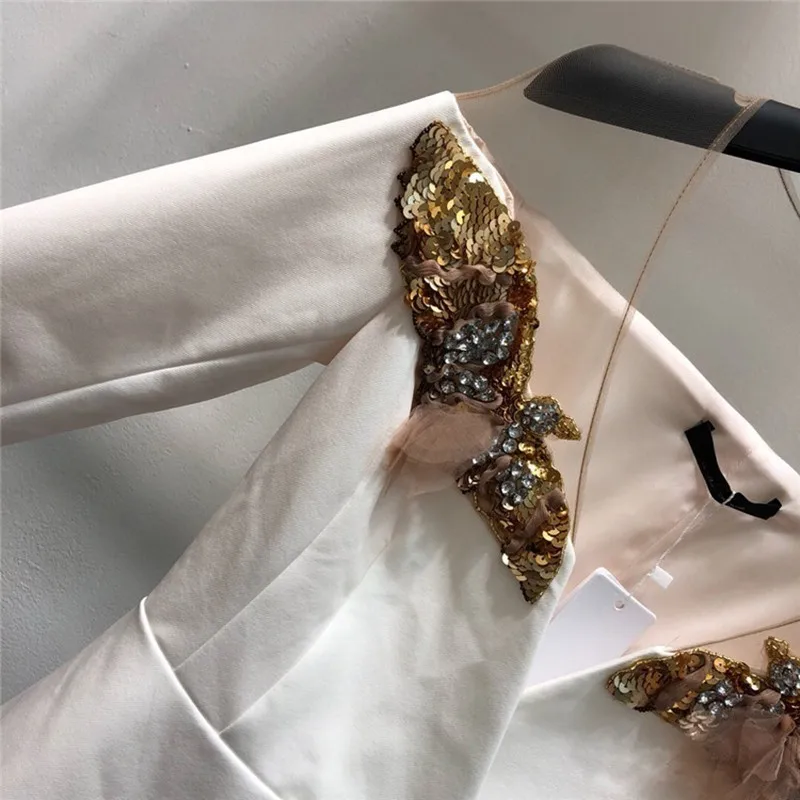 Женский сетчатый Блейзер TWOTWINSTYLE осенний черный блейзер с открытыми плечами