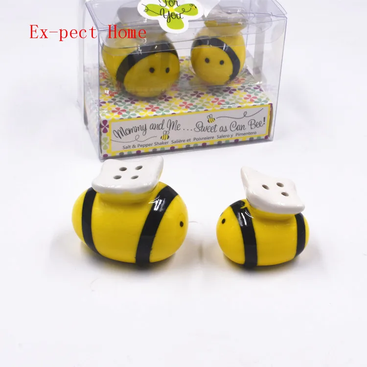 50 комплектов Керамические шейкеры для соли и перца Honeybee mommy and me в форме пчелы cruet