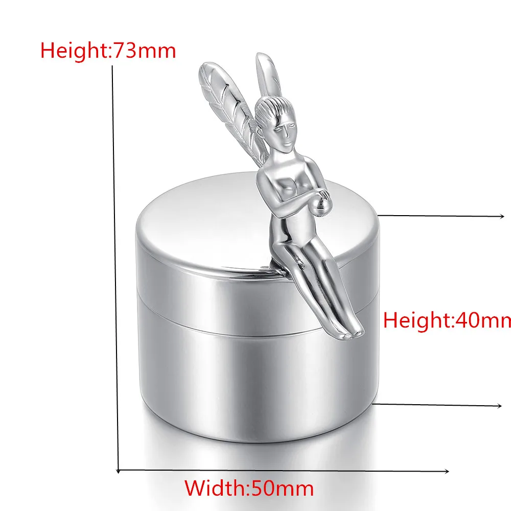 IJU039 Новый дизайн урна для кремации Ангел-фея из нержавеющей стали любимой дочери