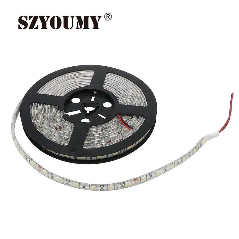 SZYOUMY 100 метров Высококачественная Светодиодная лента 5050 SMD 24 В гибсветильник 60