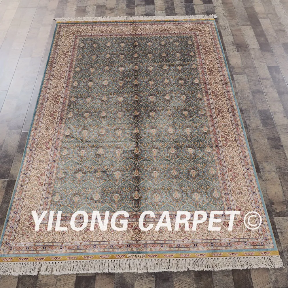 

Yilong 5 'x 7,5' Классический Искусственный шелковый ковер ручной работы (WZ71A5x7.5)