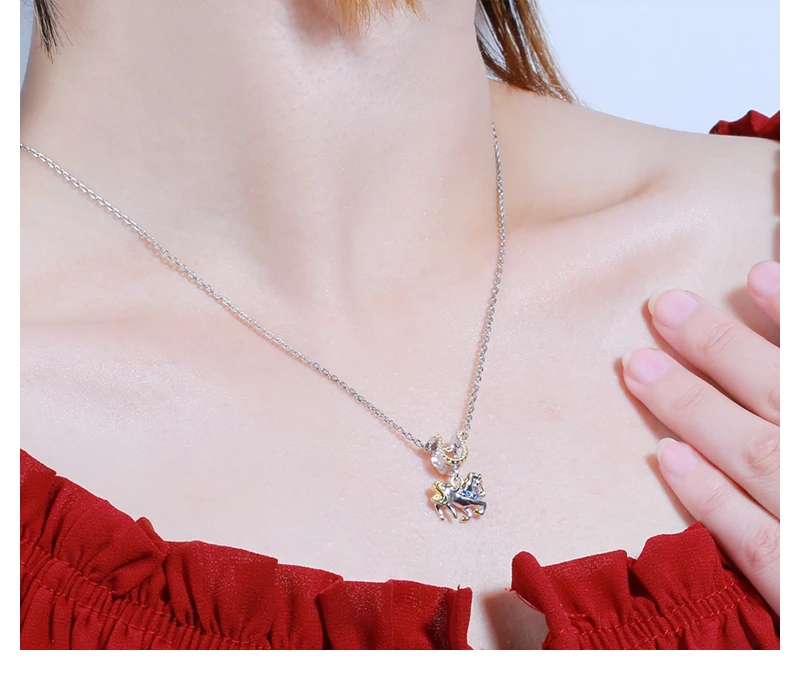 925 пробы, серебряный,, амулет-Подкова, лошадь, подходит,, Пандора, браслет, женская мода, ювелирное изделие, кулон для женщин, подарок