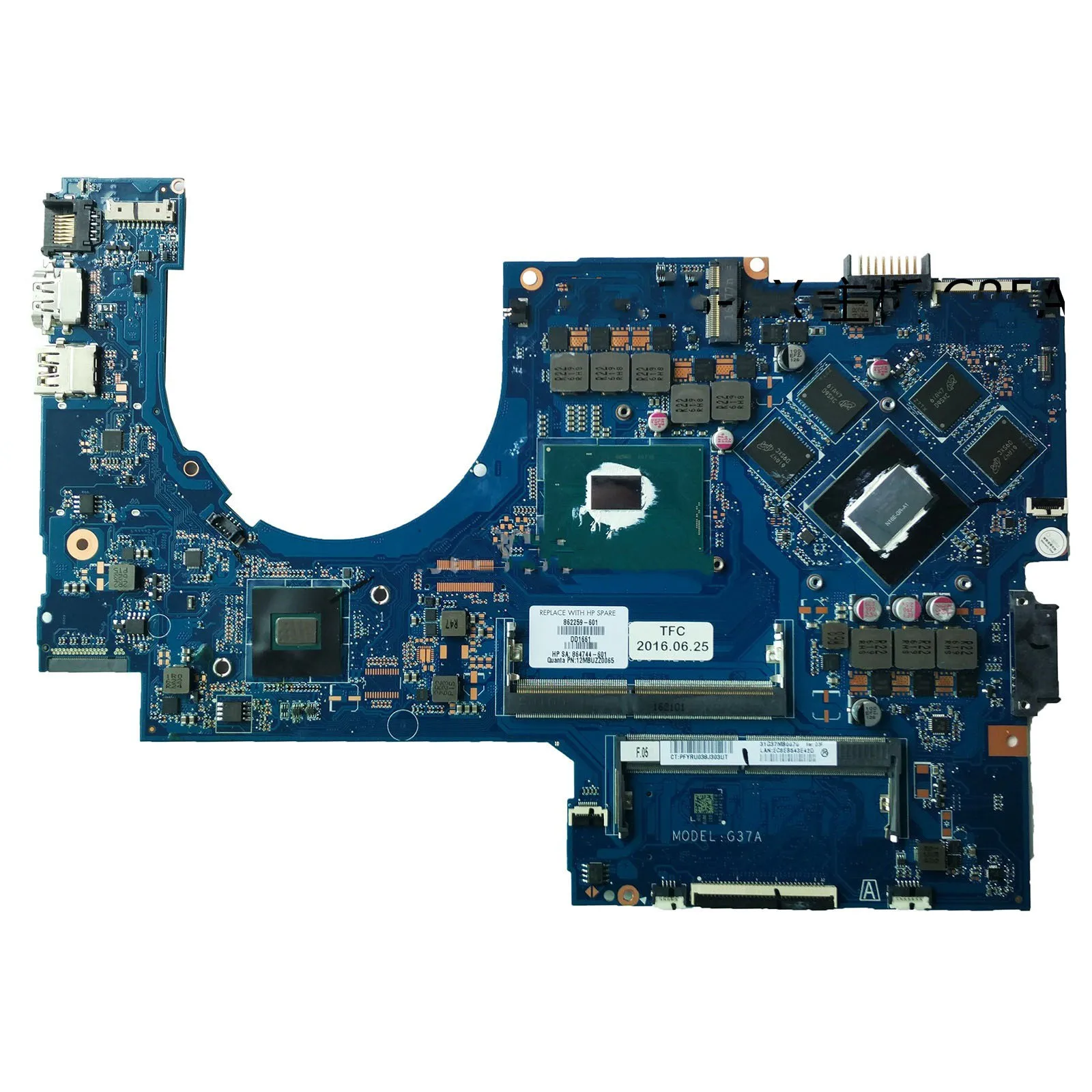 SZWXZY для HP 17-W 17-AB Материнская плата ноутбука 857389-601 960 м 4 Гб I7-6700HQ DAG37AMB8D0 100%