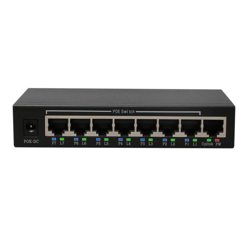 DIEWU 8 портов RJ45 10/100 Мбит/с POE сетевой коммутатор умный блок питания Ethernet