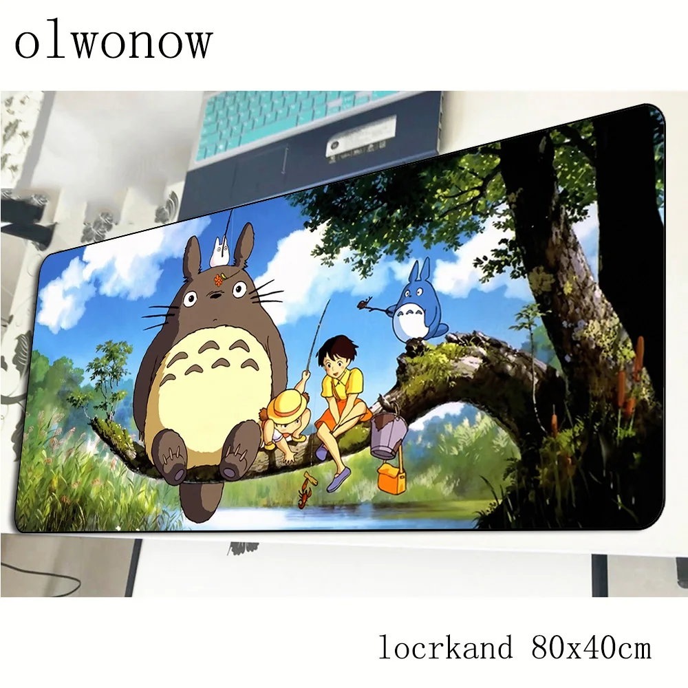 Totoro коврик для мыши 80x40 см горячая Распродажа коврики для мыши лучший игровой коврик для мыши геймер locrkand Большие персонализированные коврики для мыши Клавиатура ПК pad