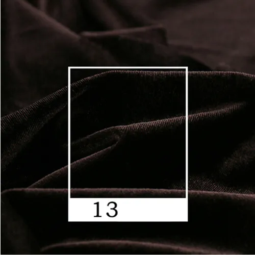23 Цвета, тянущаяся бархатная ткань, велюр, спандекс, ткань для платья, занавески, куклы, шитье, трикотажные ткани, шелковое ощущение, плюшевая ткань - Цвет: 13