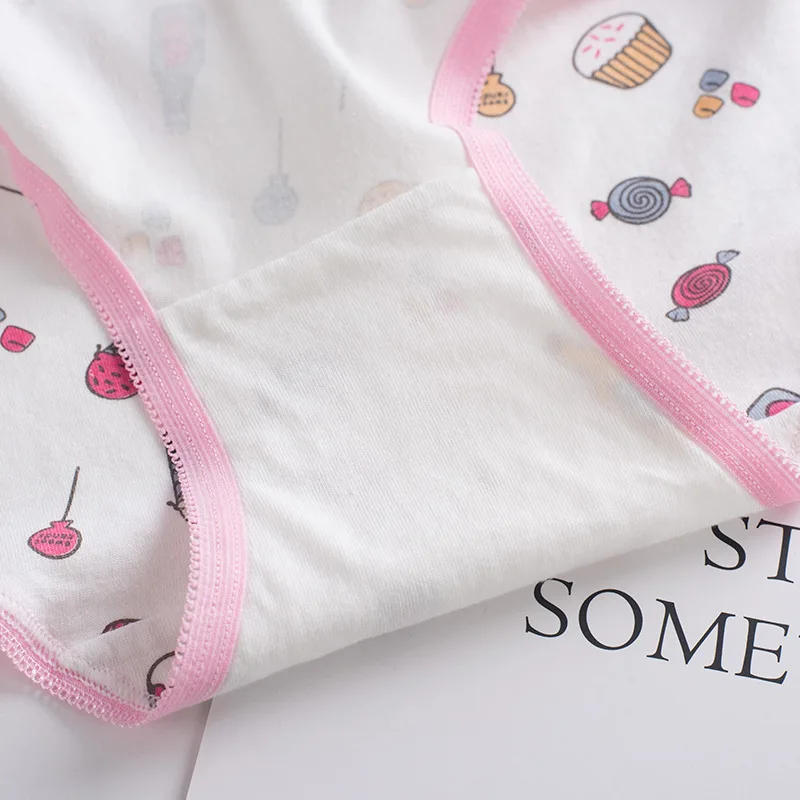 Girls Cotton Underwear Kids Cartoon Printed Panties Teenage Short Briefs Casual Young Girls Soft Underpants Majtki Dziewczynka